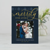 ~の後を楽しげに |休日結婚のお知らせ 箔シーズンカード (立ち正面)