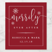 ～の後を楽しげに |結婚式の引き出物ワインラベル ワインラベル (シングルラベル)