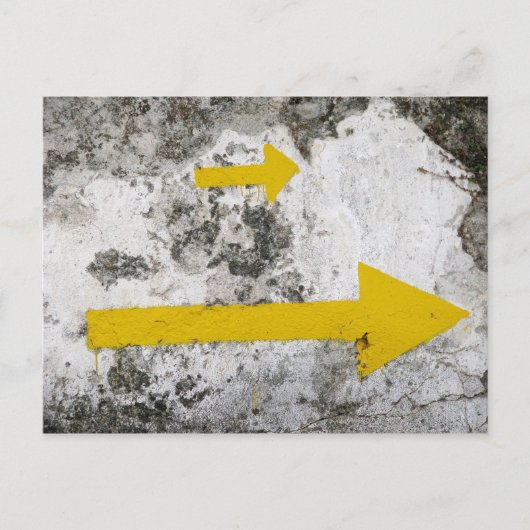 の後を追黄色い矢印はがき ポストカード (正面)