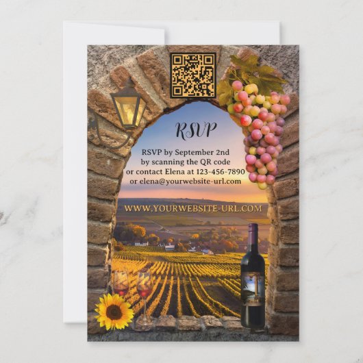 の後イタリアンずっと楽しくワインを結婚飲む 招待状 (裏面)