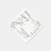 ～の後エレガントずっと幸せに緑を増やす スタンダードカクテルナプキン (角)