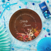 の後エレガントずっと秋フローラが楽し結婚く ペーパープレート (パーティー)