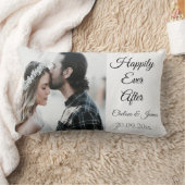 〜の後エレガントで幸せにモノグラムの写真を撮る ランバークッション (ブランケット)