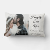 〜の後エレガントで幸せにモノグラムの写真を撮る ランバークッション (正面)