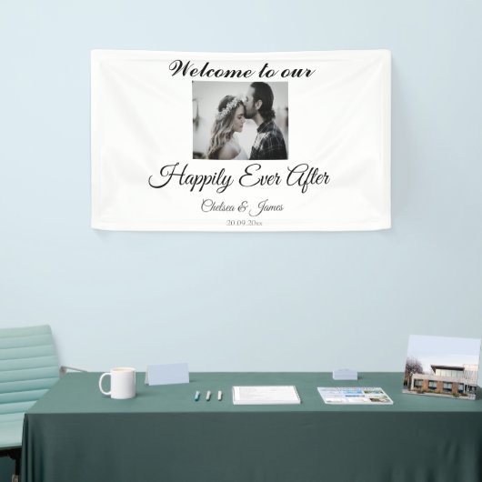 ～の後エレガントモノグラムのずっと幸せに撮影される 横断幕 (トレードショー)