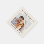 の後パーソナライズされたずっと楽しく写結婚真 スタンダードカクテルナプキン (角)