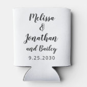 の後パーソナライズされたずっと楽しく写結婚真 缶クーラー (裏面)