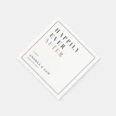 の後モダンずっと楽しくミニマ結婚リスト スタンダードカクテルナプキン (角)