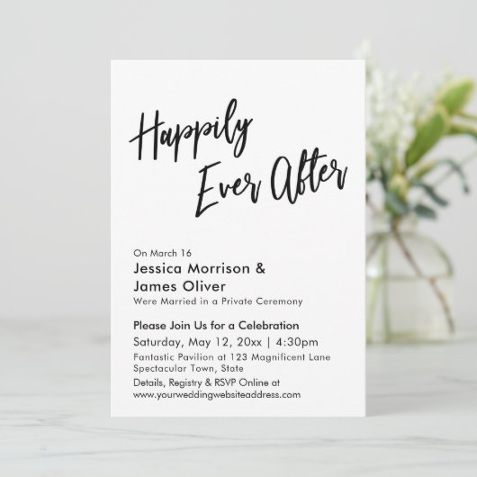 ～の後モダンずっと楽しく書をミニマルにする 招待状 (スタンド正面)