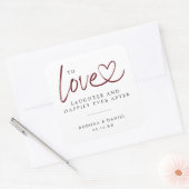 の後モダンずっと楽しそうに笑いを愛し結婚る スクエアシール (封筒)