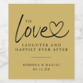 の後モダンずっと楽しそうに笑いを愛し結婚る ワインラベル (シングルラベル)