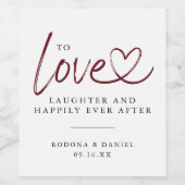 の後モダンずっと楽しそうに笑いを愛し結婚る ワインラベル (シングルラベル)