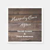 の後素朴ずっと幸せ素朴に結婚木 スタンダードカクテルナプキン (正面)