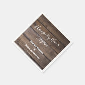 の後素朴ずっと幸せ素朴に結婚木 スタンダードカクテルナプキン (角)