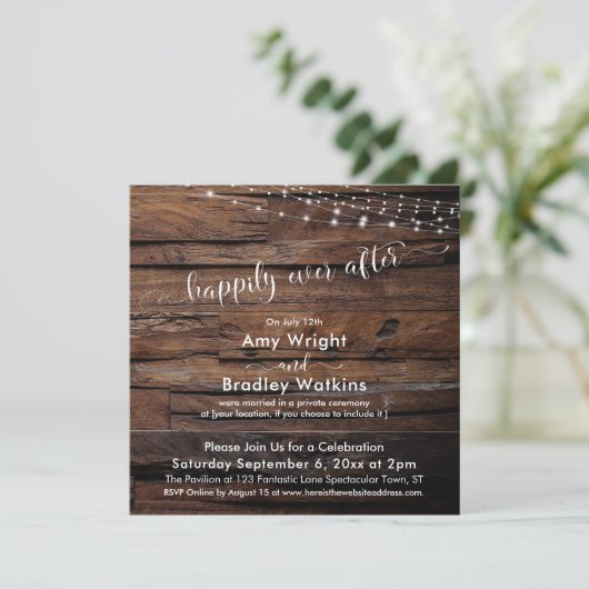 ~の後素朴ずっと楽しく木の軽い糸 招待状 (スタンド正面)