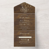 の後素朴ずっと楽しそうに光る弦結婚の光 オールインワン招待状 (内側)