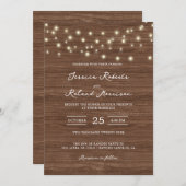 の後素朴ずっと楽しそうに光る弦結婚の光 招待状 (正面/裏面)