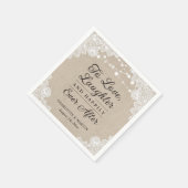 ～の後素朴でずっと楽しくレースとラップを重ね結婚る スタンダードカクテルナプキン (角)