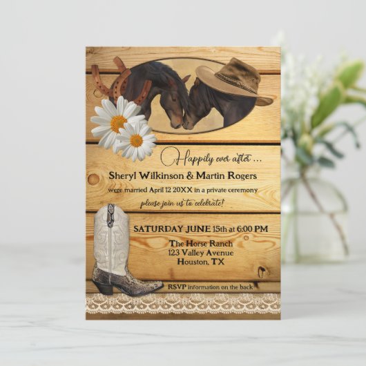 の後素朴の田舎の西結婚馬 招待状 (スタンド正面)