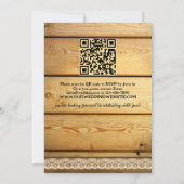 の後素朴の田舎の西結婚馬 招待状 (裏面)