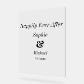 ～の後結婚ずっと幸せに歓迎される アクリルサイン (傾斜)