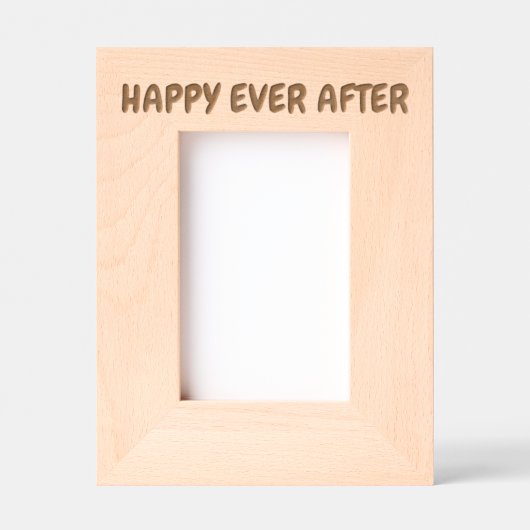 ～の後結婚に写真が幸せになる レーザー彫刻フレーム (正面)