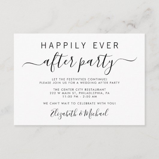 の後結婚のパーティの招待状エンクロージャカード エンクロージャーカード