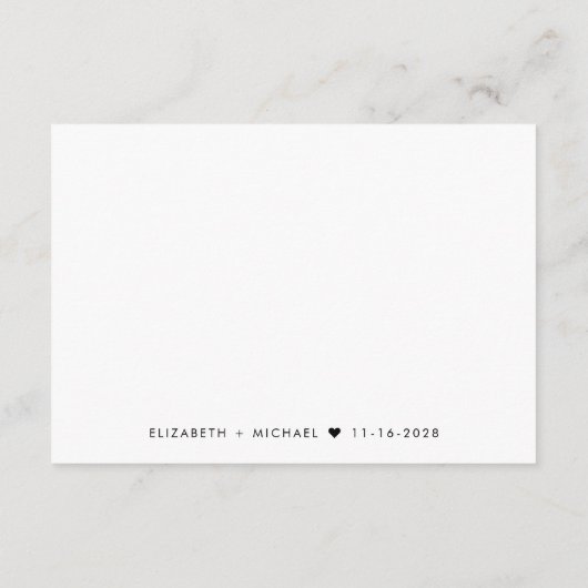 の後結婚のパーティの招待状エンクロージャカード エンクロージャーカード (裏面)