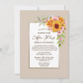 の後結婚パーティーひまわりフローラ披露宴 招待状 (正面)