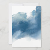 の後結婚、青い水の色のフローラ 招待状 (裏面)