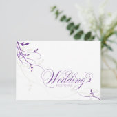 の応答結婚RSVPカードシンプルエレガンスリーリーフ 出欠カード (スタンド正面)