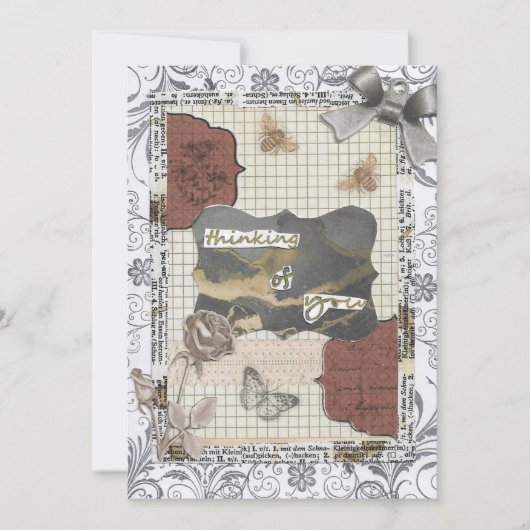 の思考えいやりあることわざグリーティングカード サンキューカード (正面)