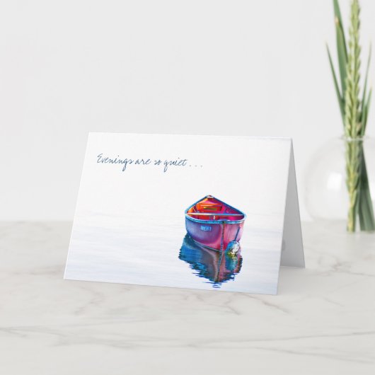 の恋しく思あなた静かな夕べレッドカヌインスティルウォーター カード (正面)