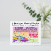 の恋しく思さくらんぼマルティーニレシピはがき ポストカード (スタンド正面)