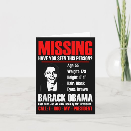 の恋しく思オバマTシャツ大統領 カード (正面)