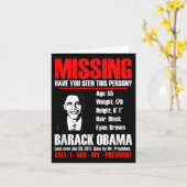 の恋しく思オバマTシャツ大統領 カード (黄色い花)