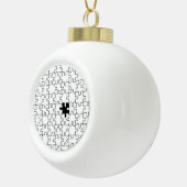 の恋しく思パズルのピース セラミックボールオーナメント (右)