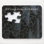 の恋しく思パズルピース白黒テンプレート マウスパッド (正面)