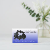 の恋しく思パズルピースQRコードテンプレート 名刺 (スタンド正面)