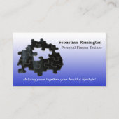 の恋しく思パズルピースQRコードテンプレート 名刺 (正面)