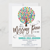 の恋しく思ピース採用お祝い招待状 招待状 (正面)