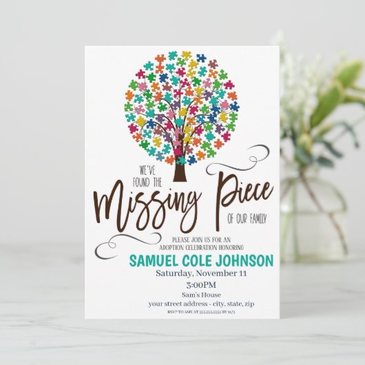 の恋しく思ピース採用お祝い招待状 招待状 (スタンド正面)