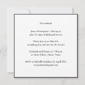 の恋しく思作品のお別れパーティの招待状 招待状 (裏面)