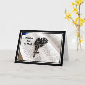 の恋しく思軍隊サービス人の宗教 カード (黄色い花)