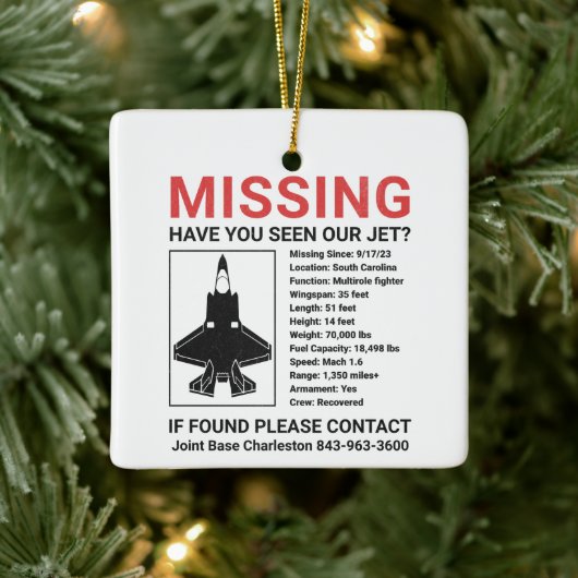の恋しく思F-35ジェット セラミックオーナメント (ツリー)