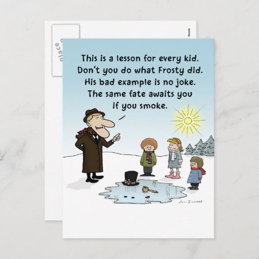 の悪霜の降りたい例 – クリスマスおもしろいのダークユーモア シーズンポストカード (正面/裏面)