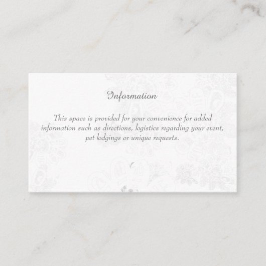 の情報エンクロー結婚ジャ(白フローラ付き) エンクロージャーカード (正面)