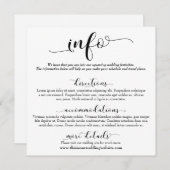 の情報結婚スクリプエレガントト・エンクロージャ・カード 招待状 (正面/裏面)