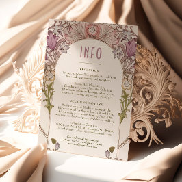 の情結婚報アールヌーボー・ウィリアム・モリス・ラベンダー 招待状