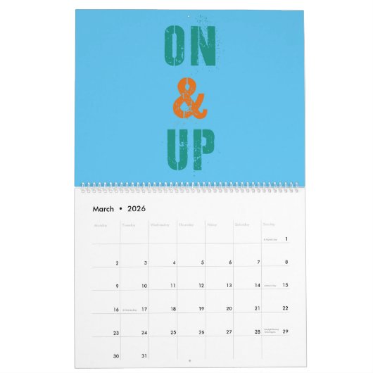 の意欲を起こ予定表 カレンダー (3月 2026)